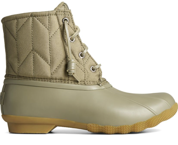 green saltwater nylon duck boots
