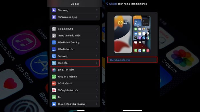 Hướng dẫn tùy chỉnh cài đặt hình nền cho màn hình khóa iPhone bước 1