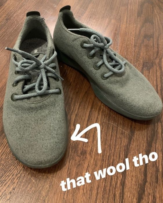 the dark green shoes branded with