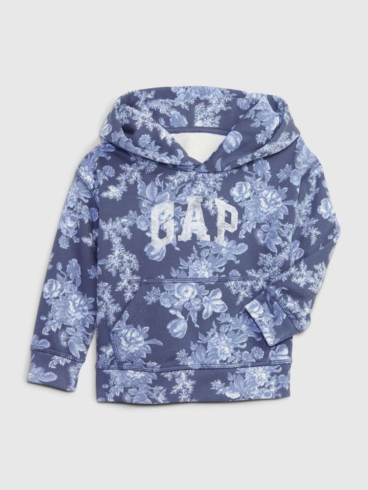 A blue floral hooded sweatshirt from Gap