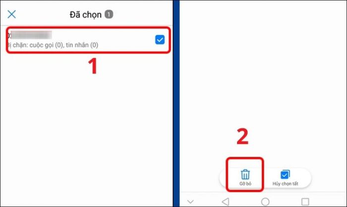 Nhấn chọn Gỡ bỏ