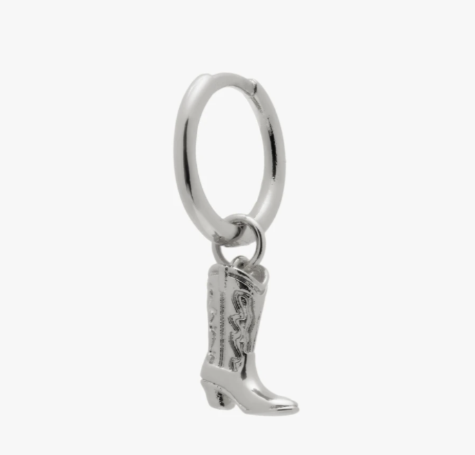 cowboy boot huggie earring