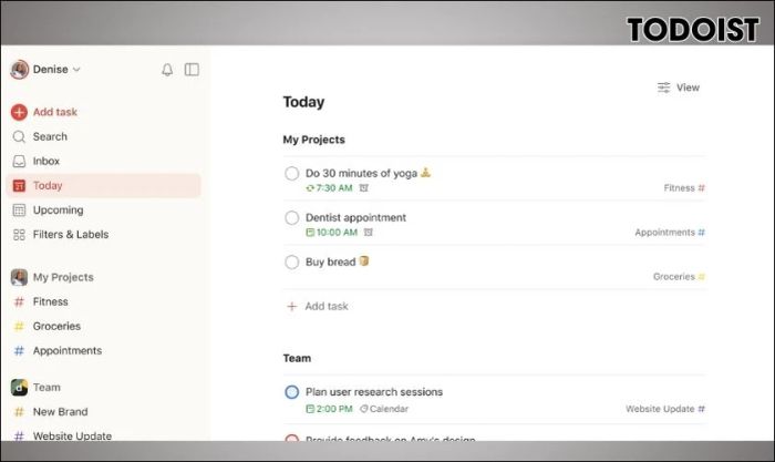 Todoist là ứng dụng giúp tăng gấp đôi hiệu suất làm việc