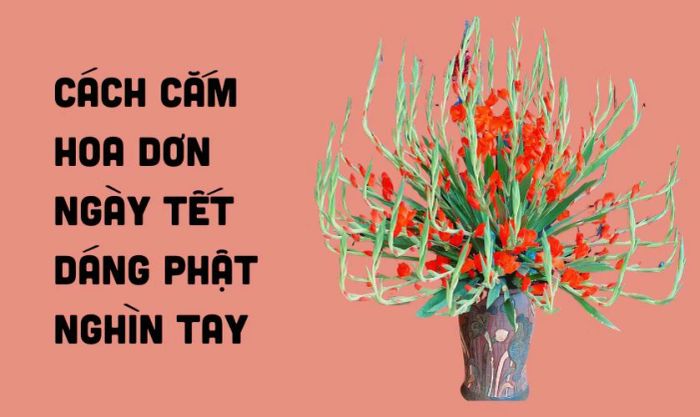 Cắm hoa dơn ngày Tết theo dáng Phật nghìn tay độc đáo