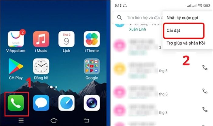 Hướng dẫn gỡ chặn số điện thoại trên điện thoại Vivo