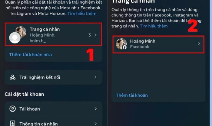 cách thay đổi liên kết facebook trên iphone
