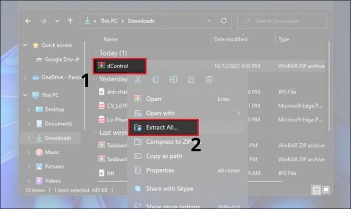 Tải xuống và giải nén phần mềm Defender Control 2.0