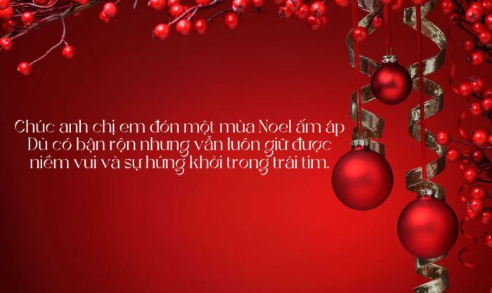 Câu chúc anh chị em dịp Noel