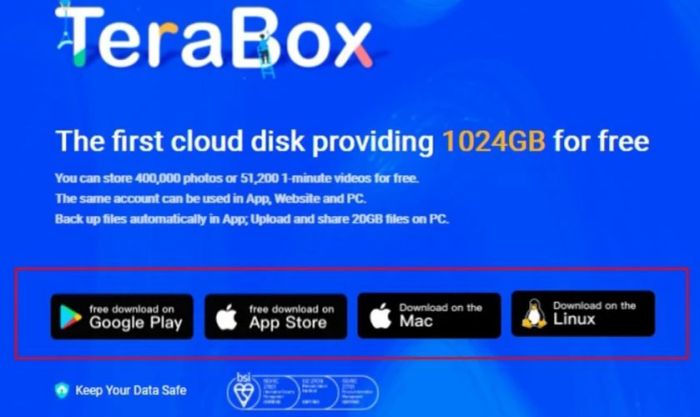 Hướng dẫn sử dụng Terabox: Tải và cài đặt phần mềm về thiết bị