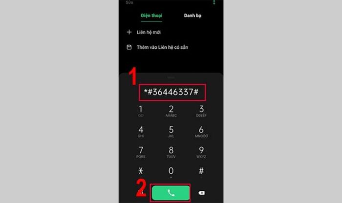 Kiểm tra cảm ứng OPPO bằng mã kiểm tra