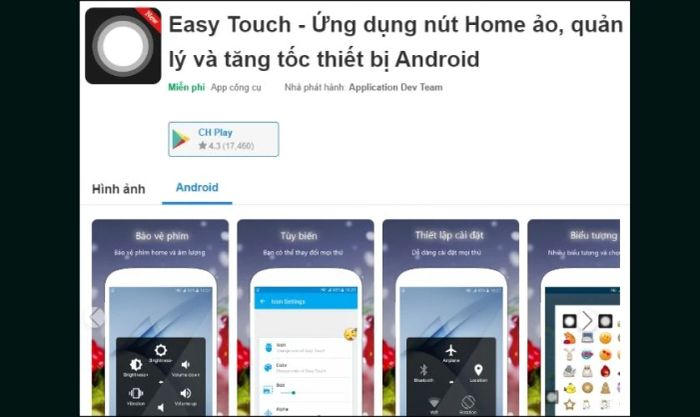 Tải xuống và cài đặt ứng dụng Easy Touch trên điện thoại của bạn