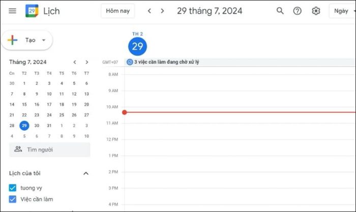 Google Calendar hỗ trợ người dùng lên lịch hẹn và thiết lập nhắc nhở công việc