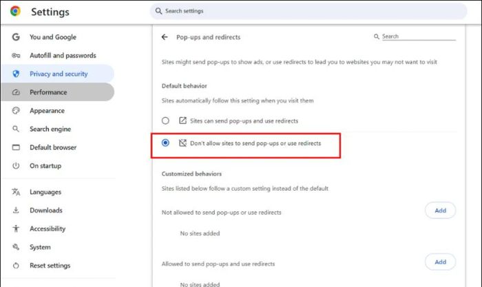 Hướng dẫn tắt các trang web tự động mở trên Google Chrome cho máy tính