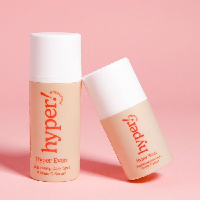 The small and large bottles of Hyper serum are available for purchase.