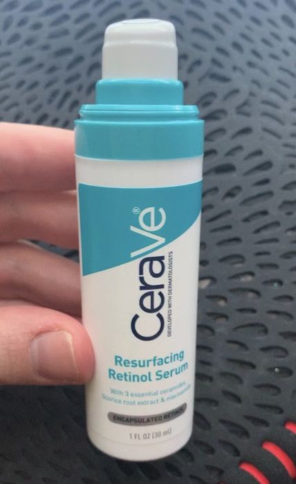 Close-up shot of CeraVe Resurfacing Retinol Serum