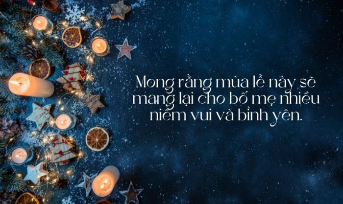 Câu chúc bố mẹ dịp Noel