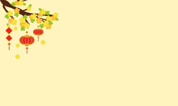 Hình nền PowerPoint Tết với chủ đề hoa mai truyền thống