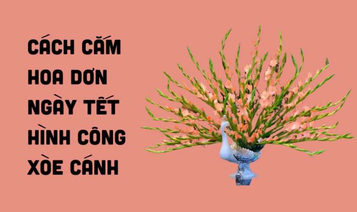 Biến tấu hoa dơn thành đuôi công độc đáo để chưng Tết