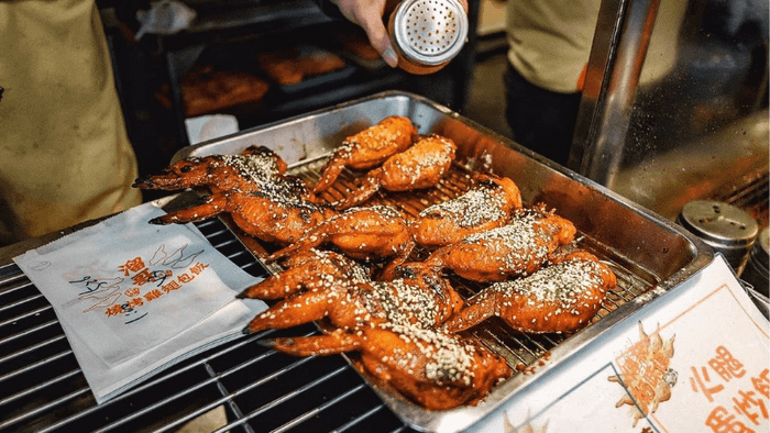 Grilled meat specialties at Shifen Old Street.