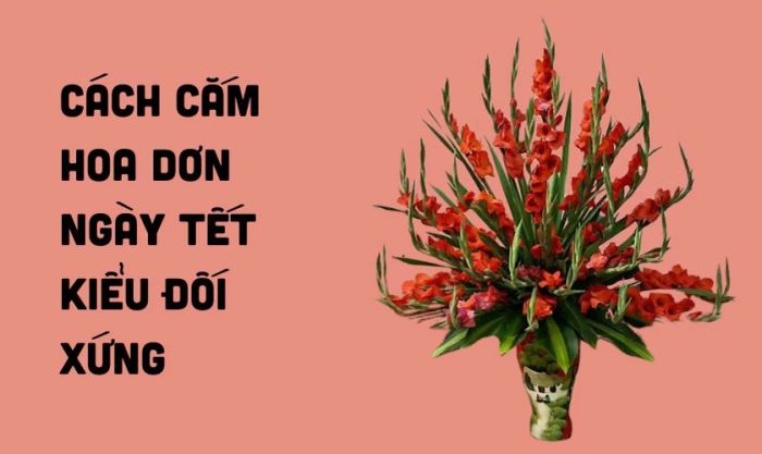 Cắm hoa dơn theo kiểu đối xứng tạo nên sự cân đối và hài hòa