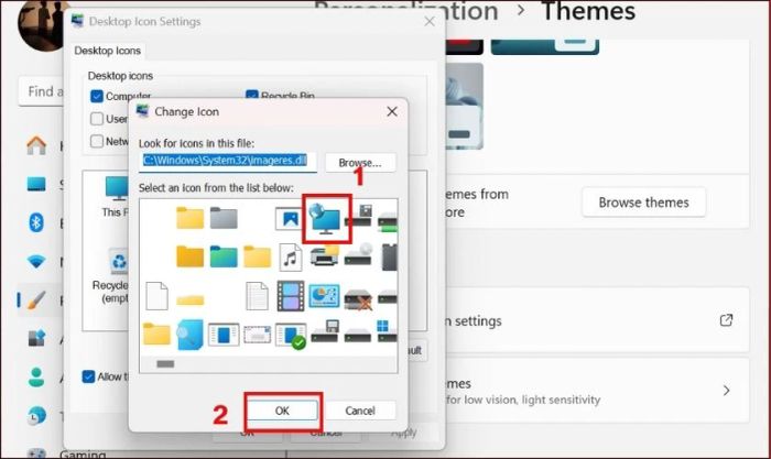 Phương pháp hiệu quả nhất để thay đổi icon trên máy tính Windows 11