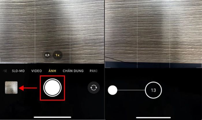 Hướng dẫn chụp liên hoàn trên iPhone bằng cách vuốt nút chụp sang trái - Bước 2