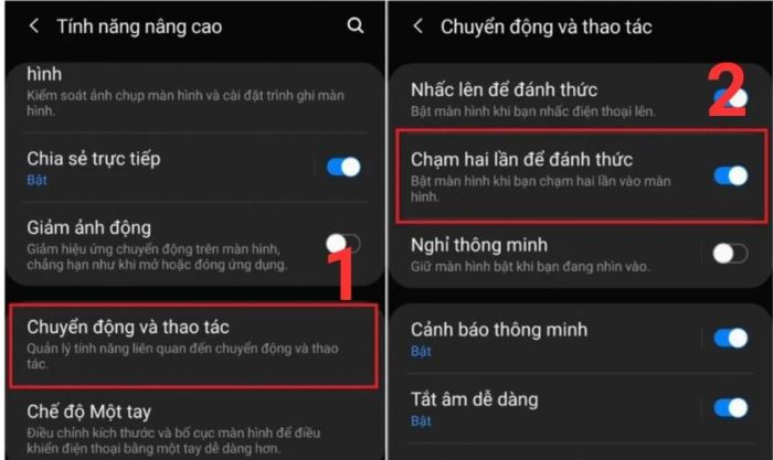 Kích hoạt tính năng mở màn hình bằng thao tác chạm đúp trên Samsung