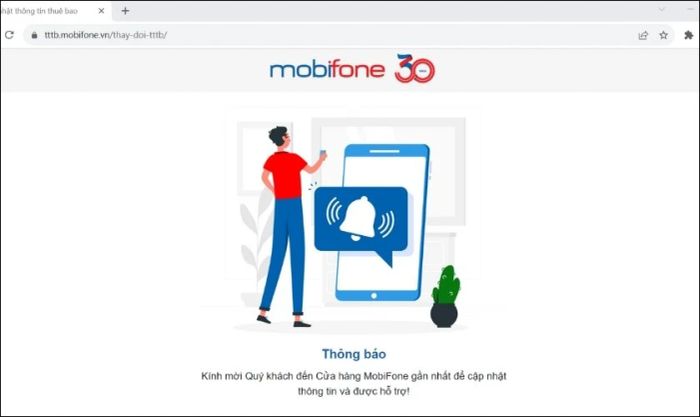 Hướng dẫn đăng ký sim chính chủ MobiFone trên trang web MobiFone