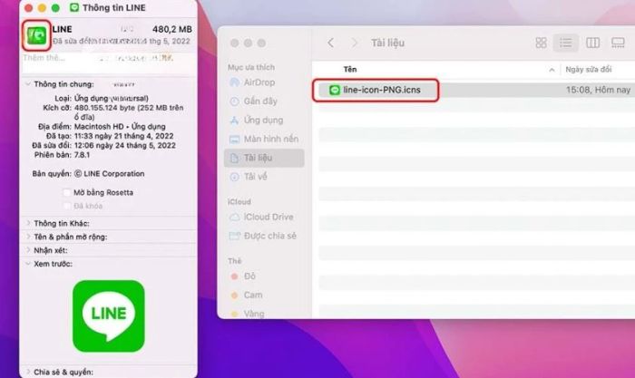 Thay đổi biểu tượng ứng dụng trên máy tính macOS
