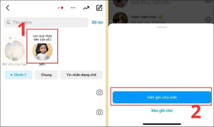 Viết ghi chú mới và chia sẻ