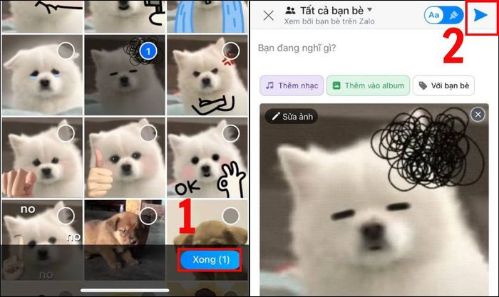 Nhấn Xong và chọn biểu tượng máy bay để hoàn tất quá trình