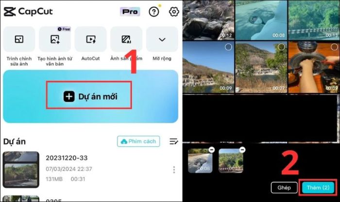 Hướng dẫn ghép 2 video thành 1 trên iPhone bằng Capcut