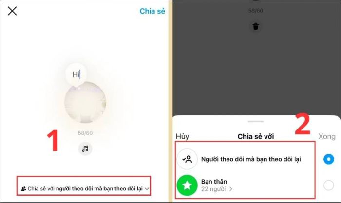 Bạn có thể chọn đối tượng xem ghi chú của mình không?