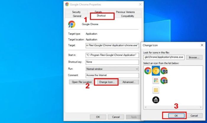 Hướng dẫn sử dụng thanh Taskbar để thay đổi biểu tượng thư mục và phần mềm trên Win 10
