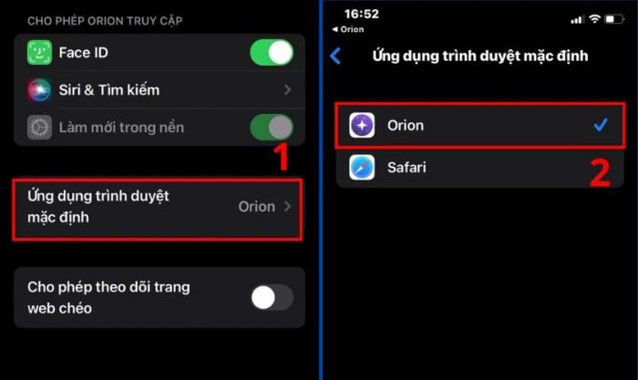 Bạn cần tìm và chọn vào mục Ứng dụng trình duyệt mặc định.