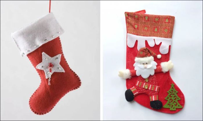 Cuối cùng, gập mép trên của miệng tất xuống và may cố định để tạo viền cho tất.