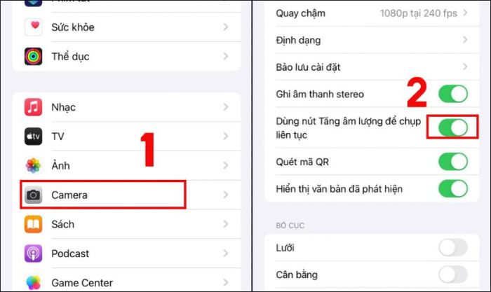 Hướng dẫn chụp liên hoàn trên iPhone bằng cách nhấn giữ nút âm lượng - Bước 1