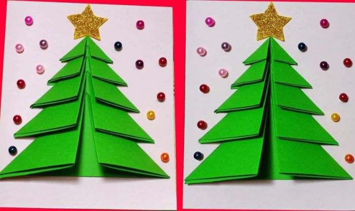 Thiệp chúc mừng Giáng Sinh hình cây thông Noel độc đáo