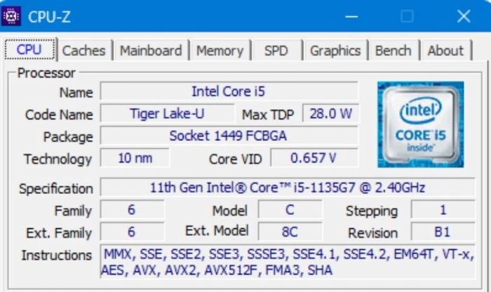 Kiểm tra thông tin cấu hình máy bằng CPU-Z