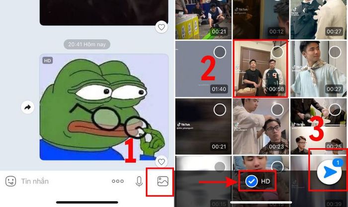 Hướng dẫn gửi video HD qua cuộc trò chuyện trên Zalo bằng điện thoại