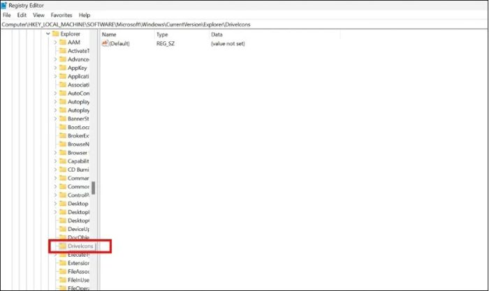 Điều hướng đến thư mục DriveIcons