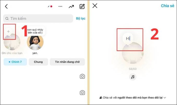 Bấm vào dấu cộng và thêm nội dung cần thiết