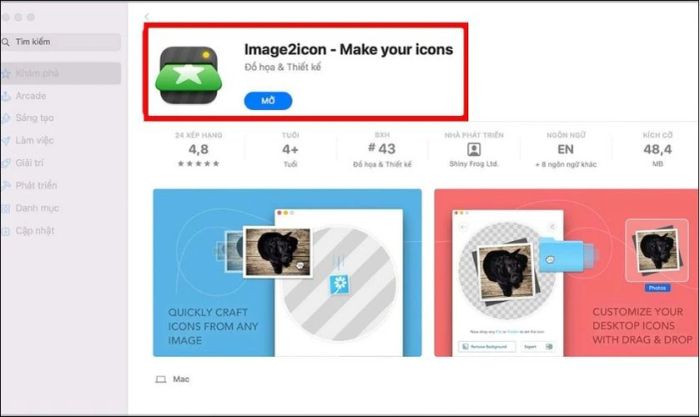 Tải xuống và cài đặt ứng dụng Image2icon - Make your icons