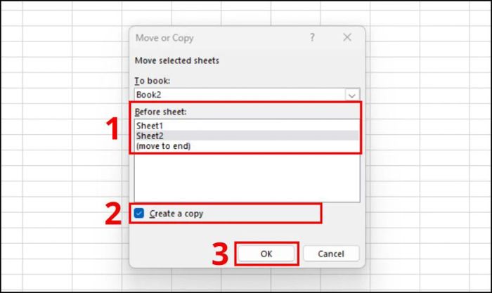 Chọn mục Create a copy và nhấn Ok
