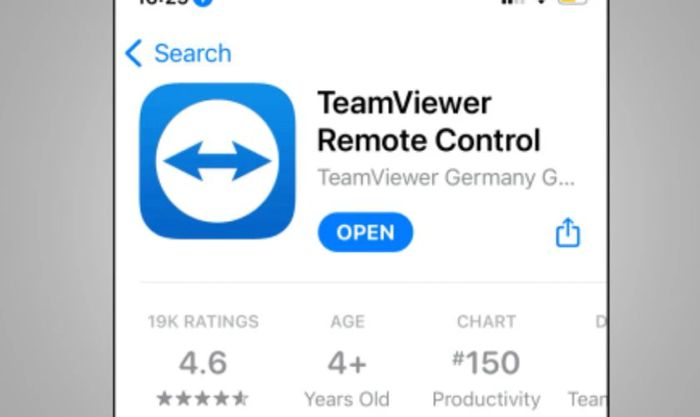 Hướng dẫn cài đặt TeamViewer trên iPhone