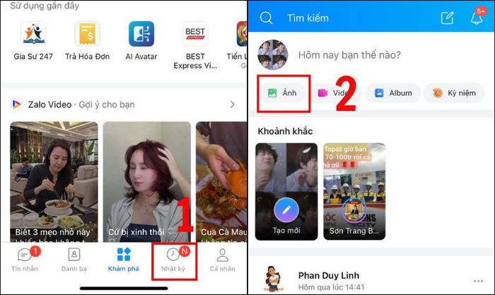 Hướng dẫn đăng ảnh lên nhật ký Zalo đơn giản trên iPhone