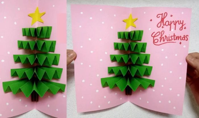 Cách làm thiệp Giáng Sinh 3D