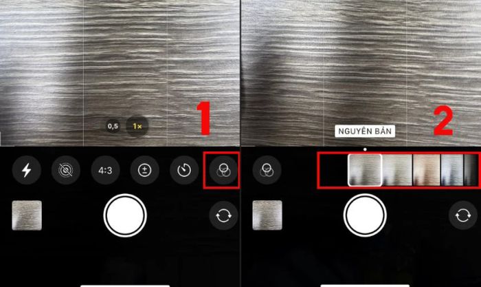 Sử dụng bộ lọc để chụp ảnh