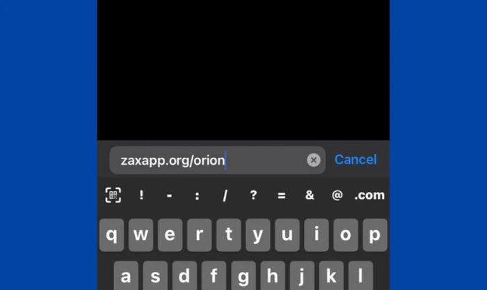 Tiếp theo, bạn hãy mở trình duyệt Orion và nhập zaxapp.org/orion để tải và cài đặt tiện ích ZaX.