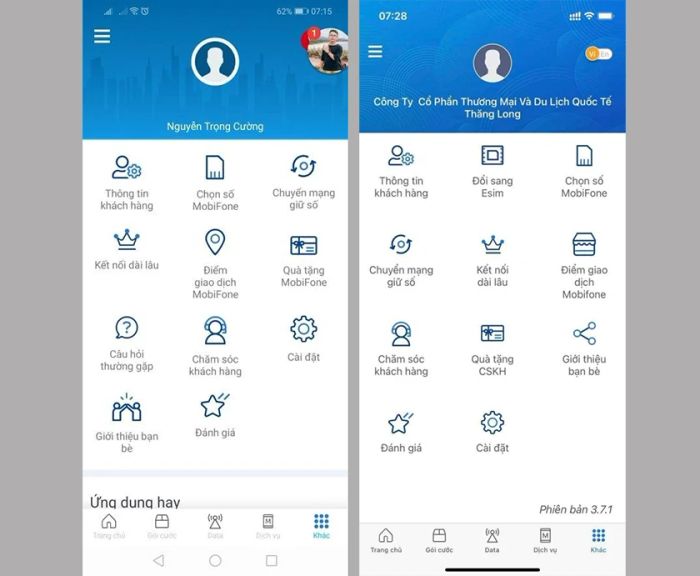 Hướng dẫn đổi eSIM MobiFone trực tuyến thông qua ứng dụng My MobiFone